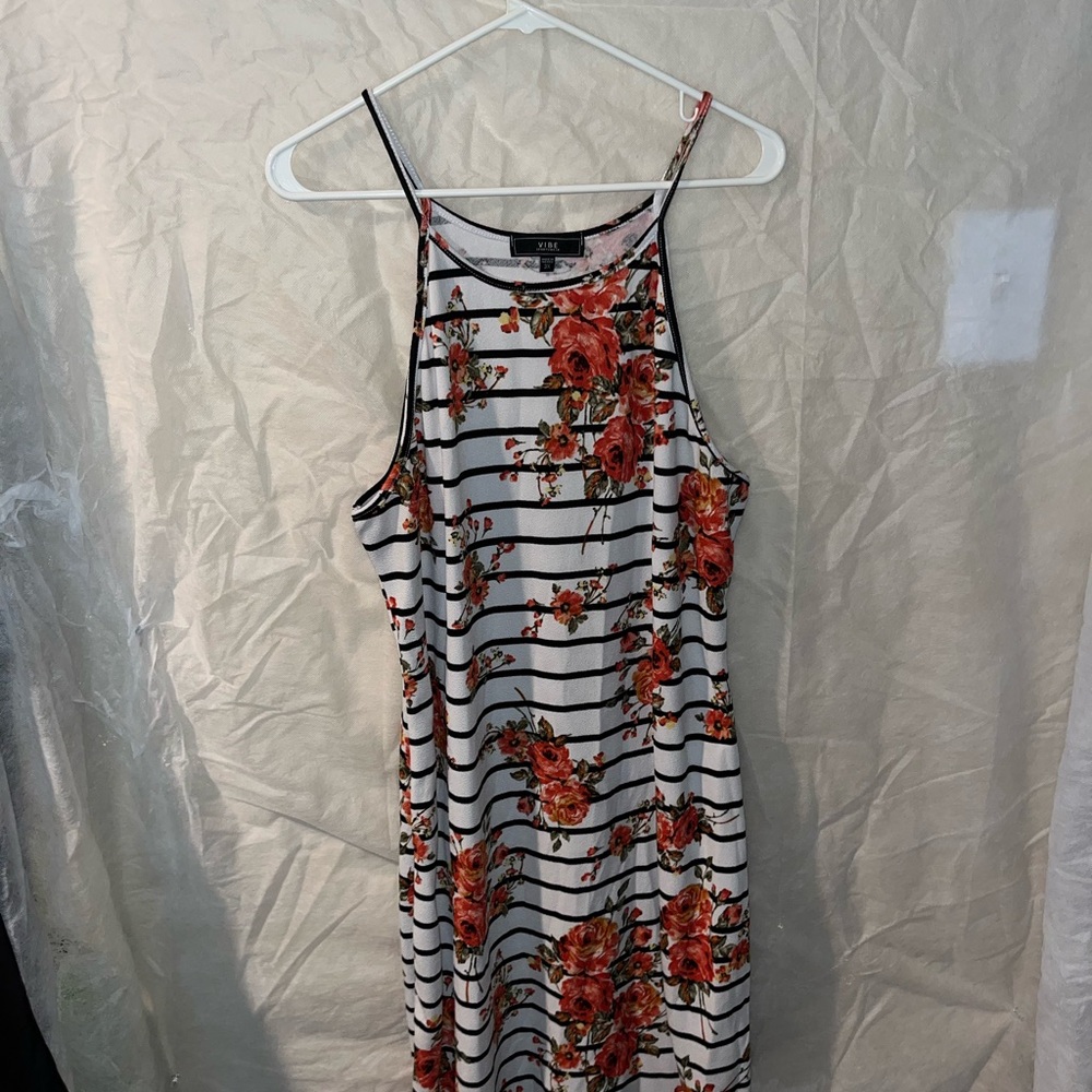 Floral Striped Dress